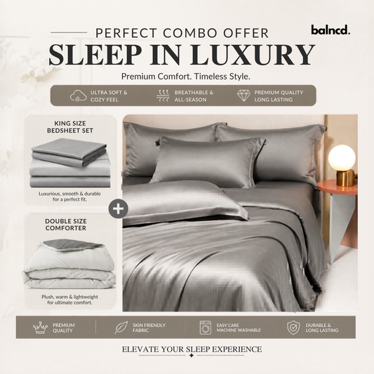 Double Comforter + King Bedsheet Combo