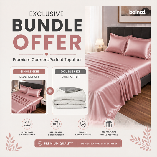Double Comforter + Single Bedsheet Combo