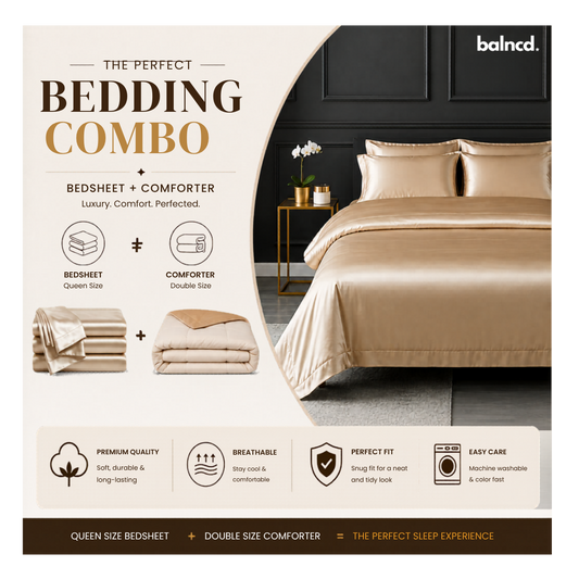 Double Comforter + Queen Bedsheet Combo