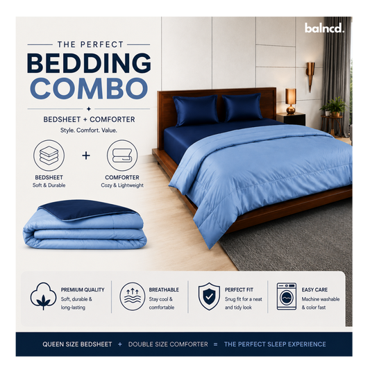 Single Comforter + Single Bedsheet Combo